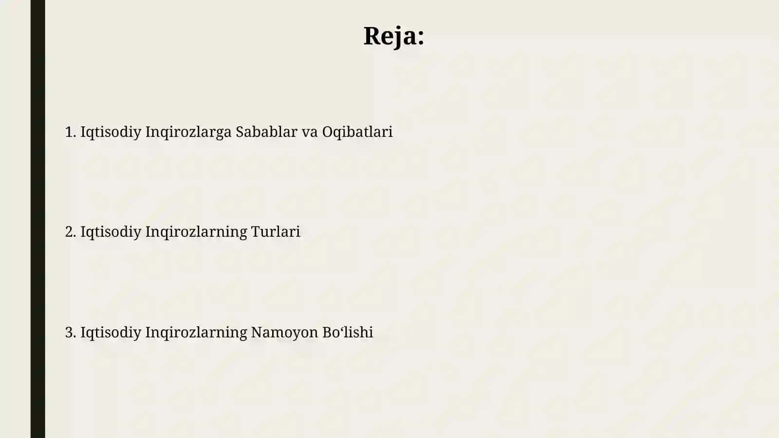 Iqtisodiy inqirozlar, ularning turlari va namoyon boʻlish xususiyatlari 2