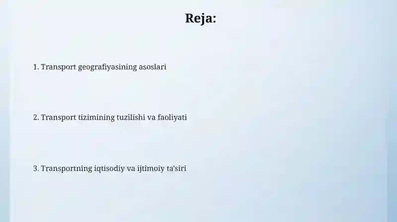 Transport geografiyasi 2