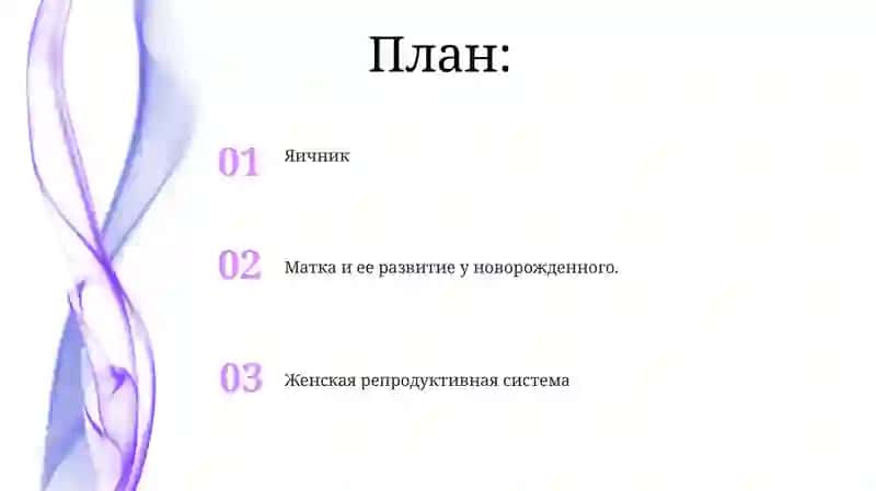 Женская половая система, яичник, матка, матка у новоржденного 2