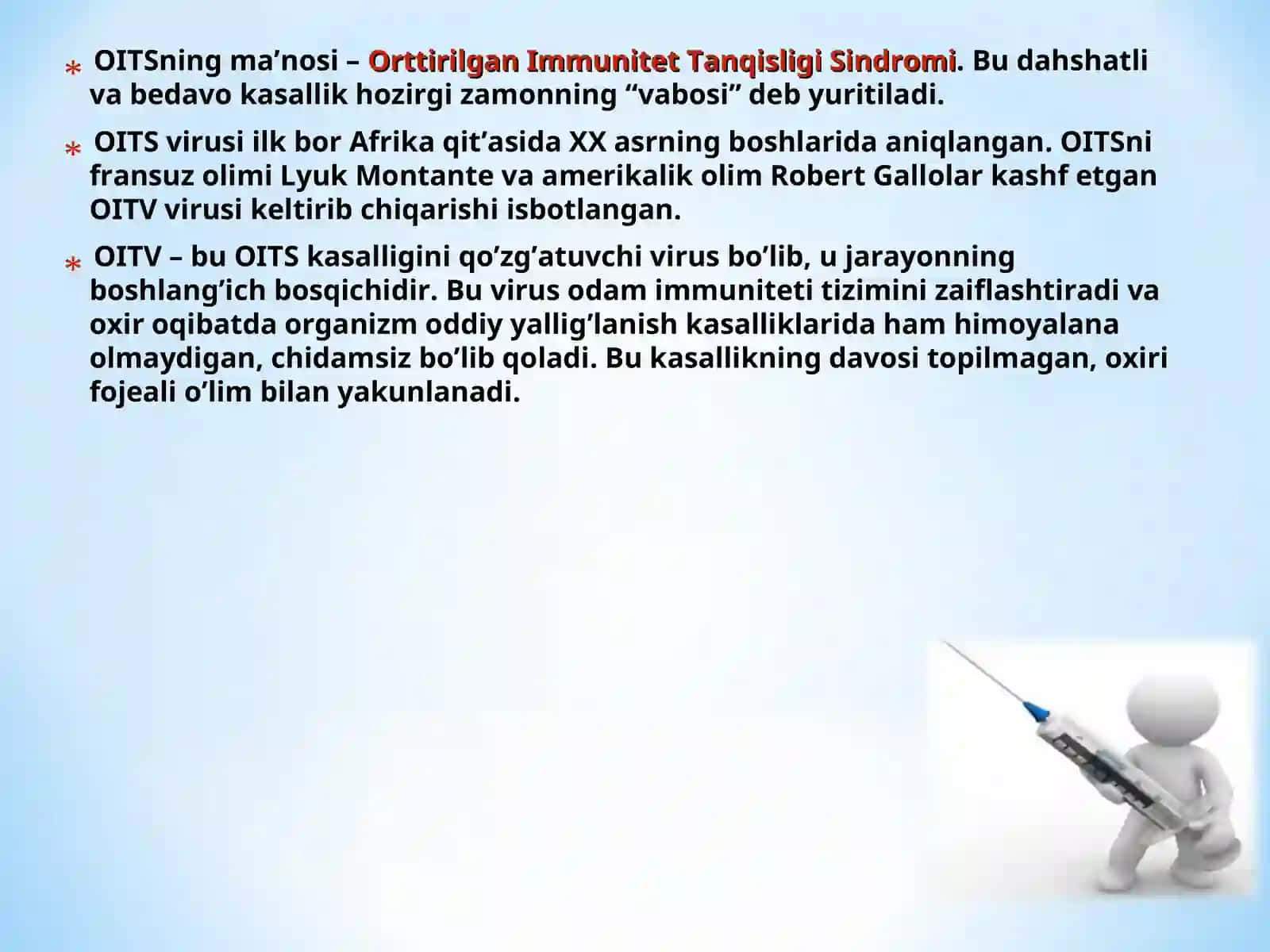 OIV/OITS 21-asr muammolari 2