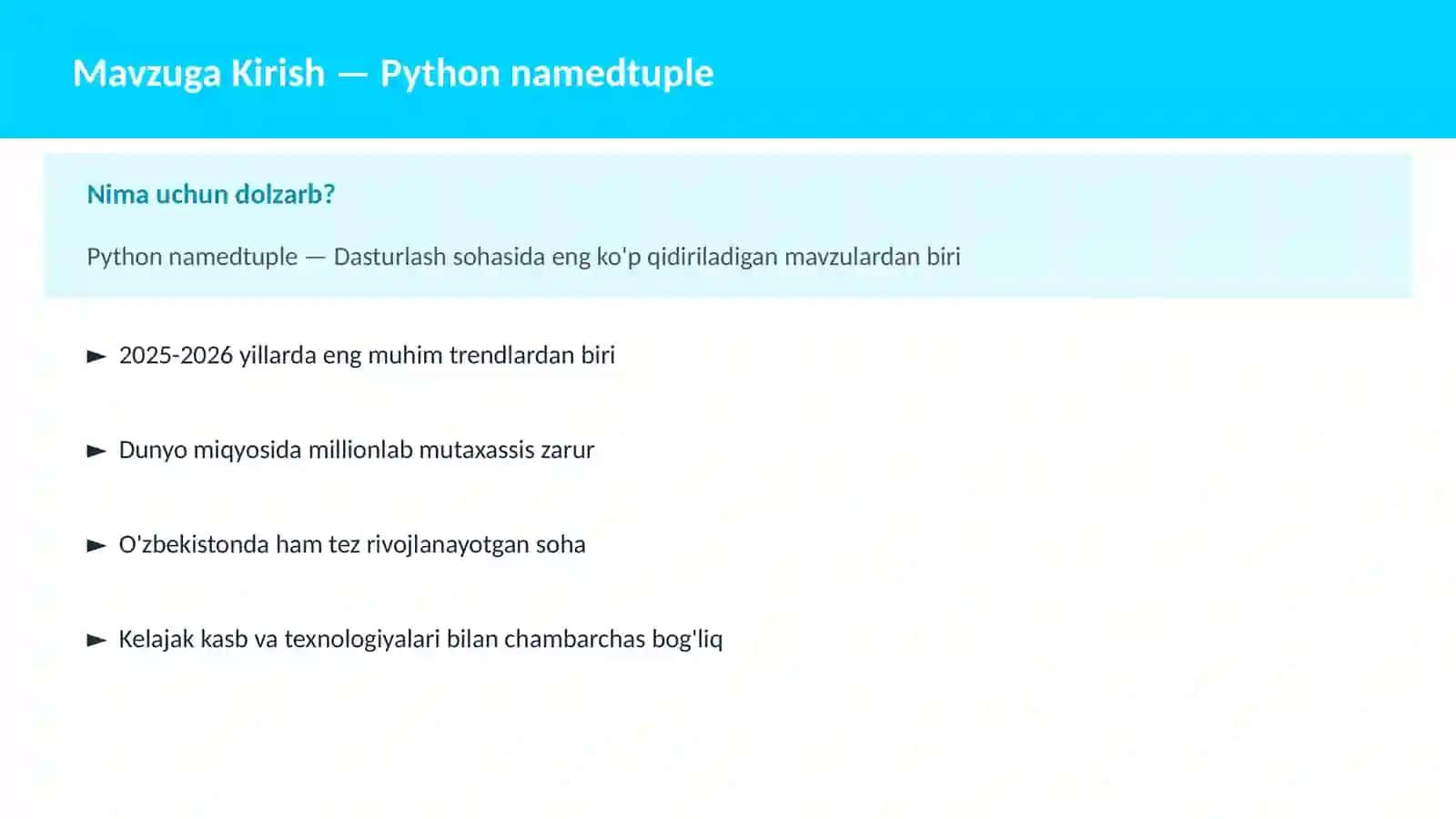PYTHON DASTURLASH 2