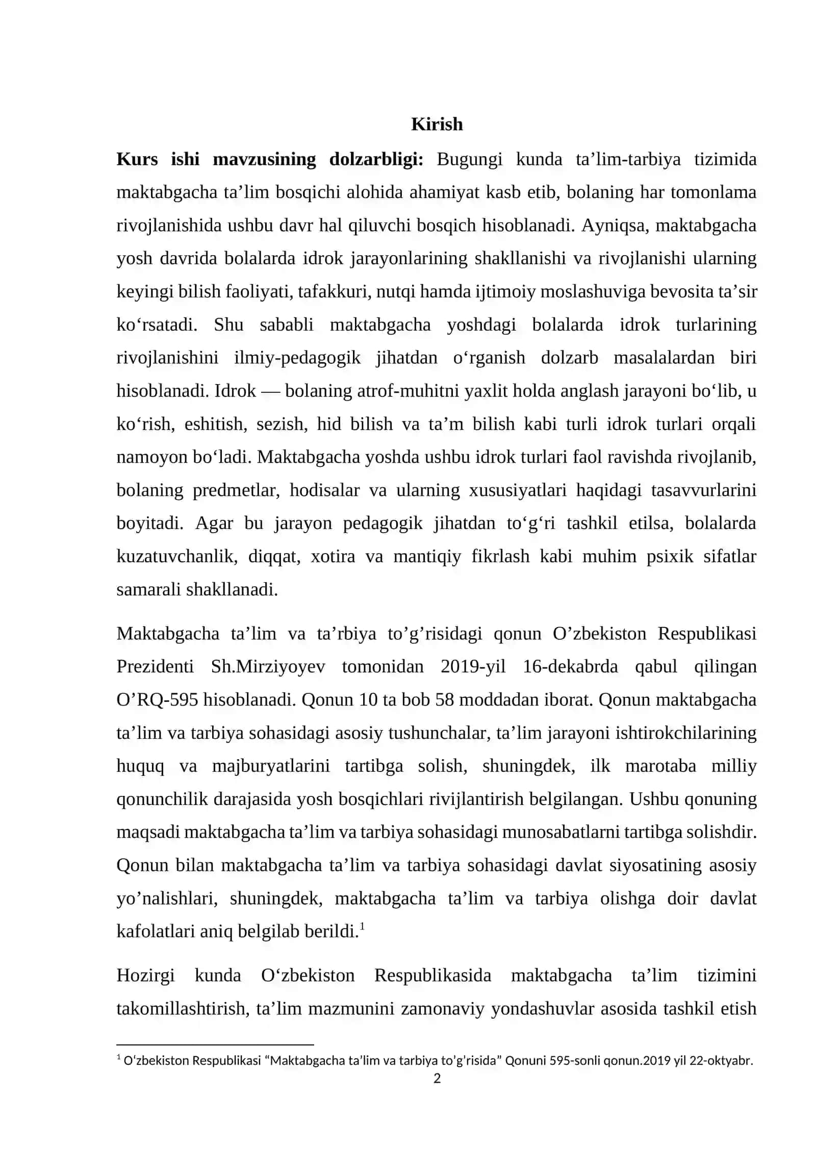 Maktabgacha yoshidagi bolalarda idrok turlarini rivojlanishi 2