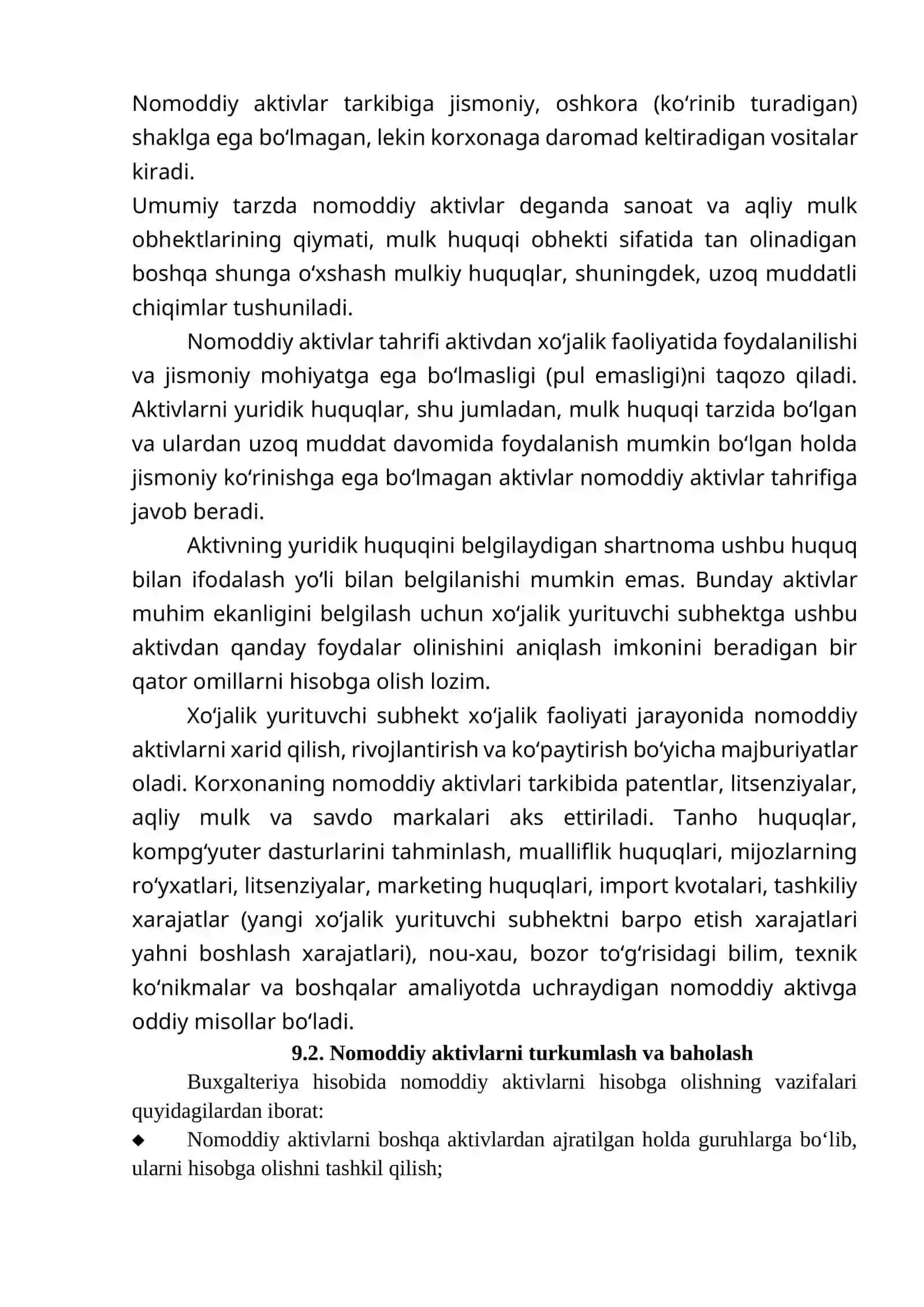 Nomoddiy aktivlarni hisobini tashkil etish 2