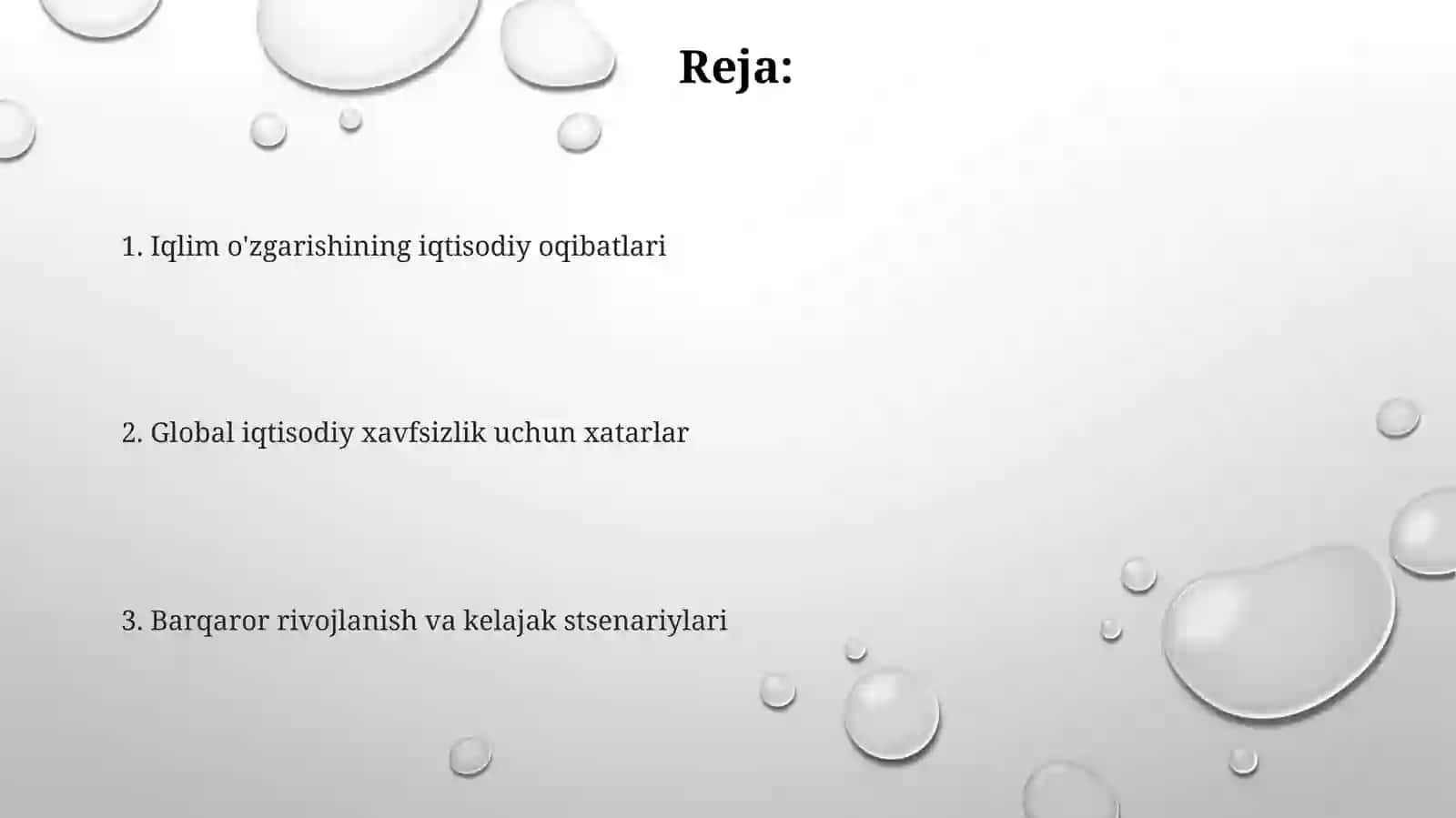 Iqlim o'zgarishi va global iqtisodiy xavfsizlik 2