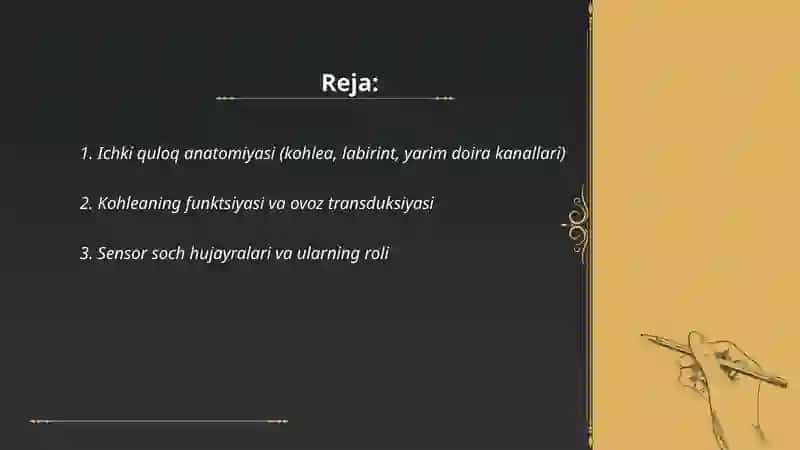 Ichki quloq faoliyati va kasalliklari 2
