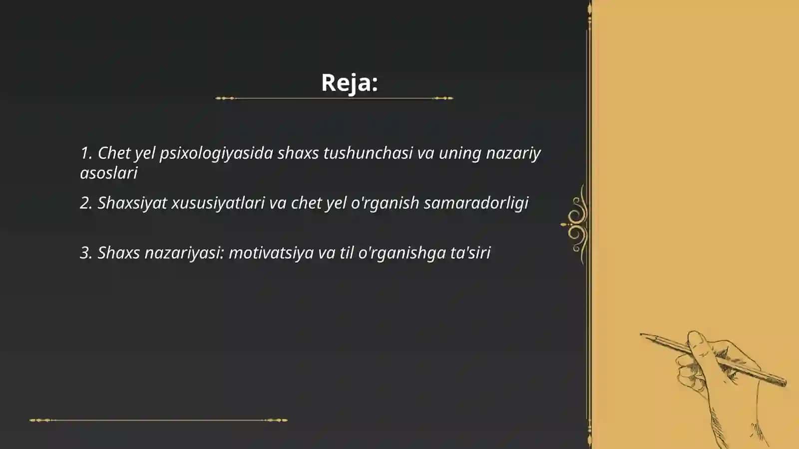 Chet yel psixologiyasida shaxs nazariyasi 2
