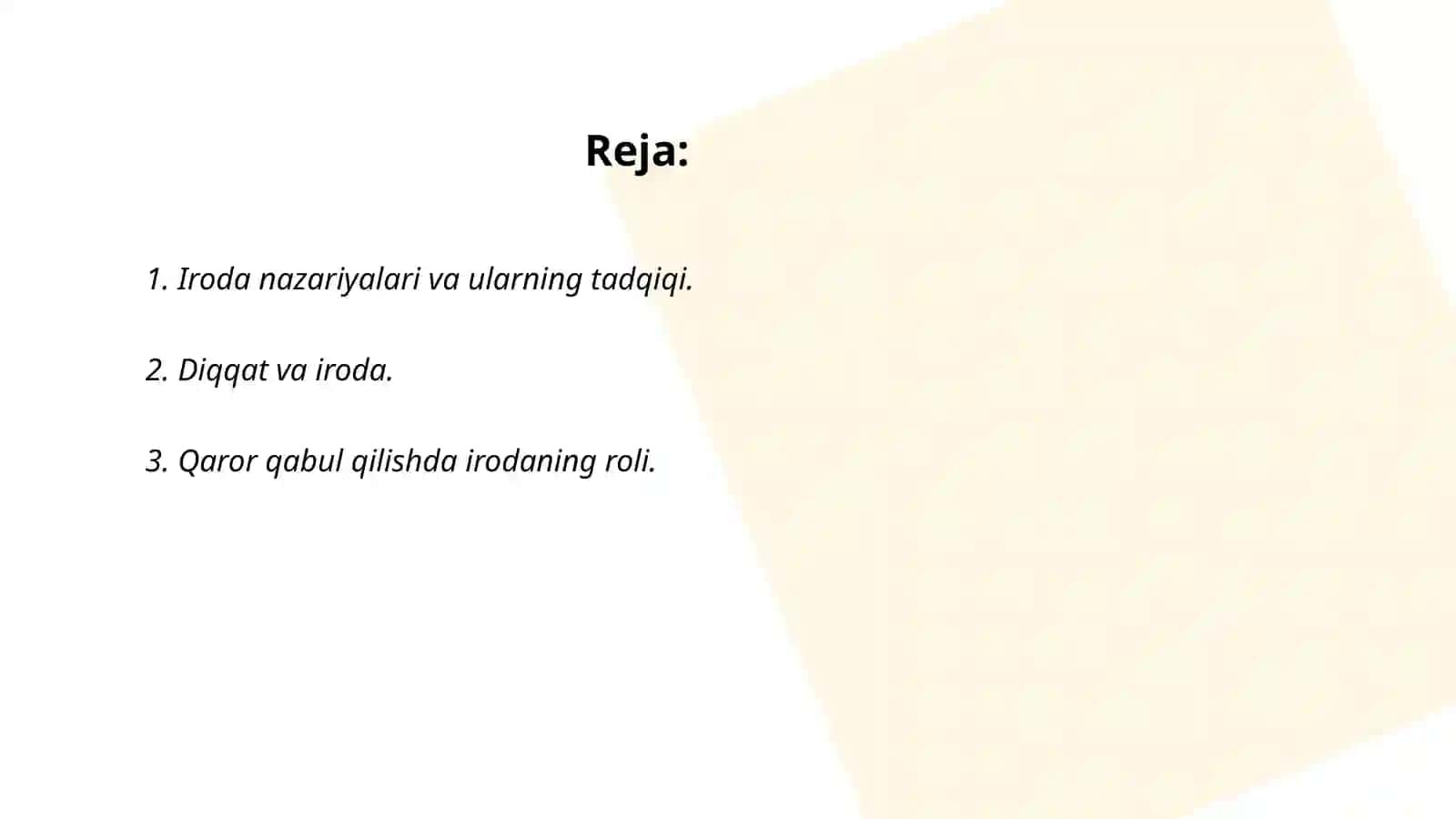Iroda nazariyalari va ularning tadqiqi 2
