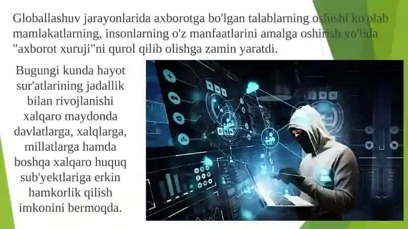 AXBOROTNI JAMIYATDA TUTGAN O’RNI VA AHAMIYATI 2