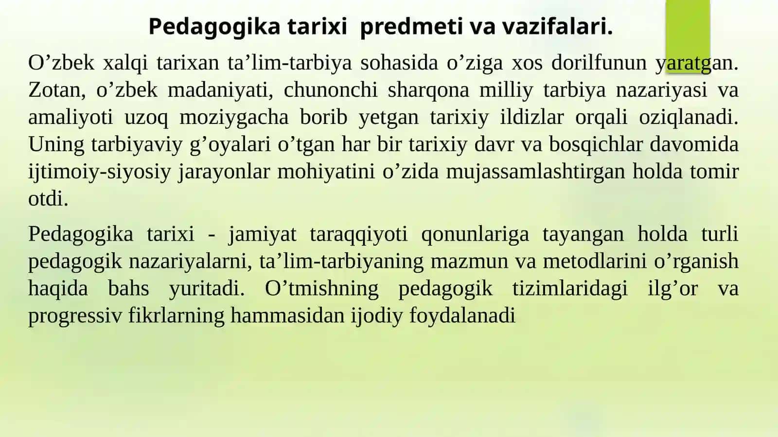 Pedagogika tarixi-fanisi 2