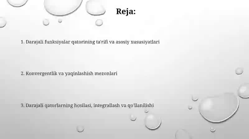 Ólchovli funksiyalar ketma ketligi 2