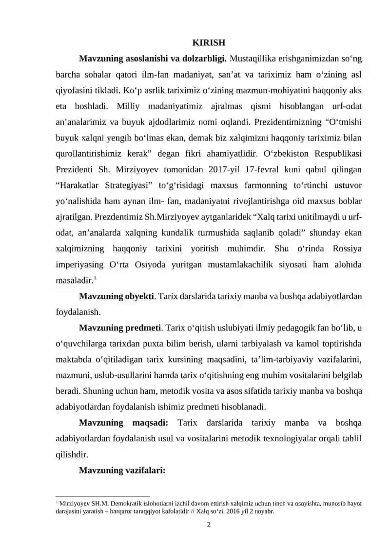 Tarix darslarida tarixiy manba va boshqa adabiyotlardan foydalanish 2