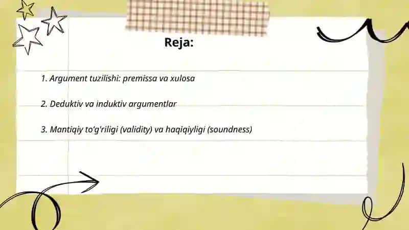 Mantiqiy fikrlash: Argument arxitekturasi 2