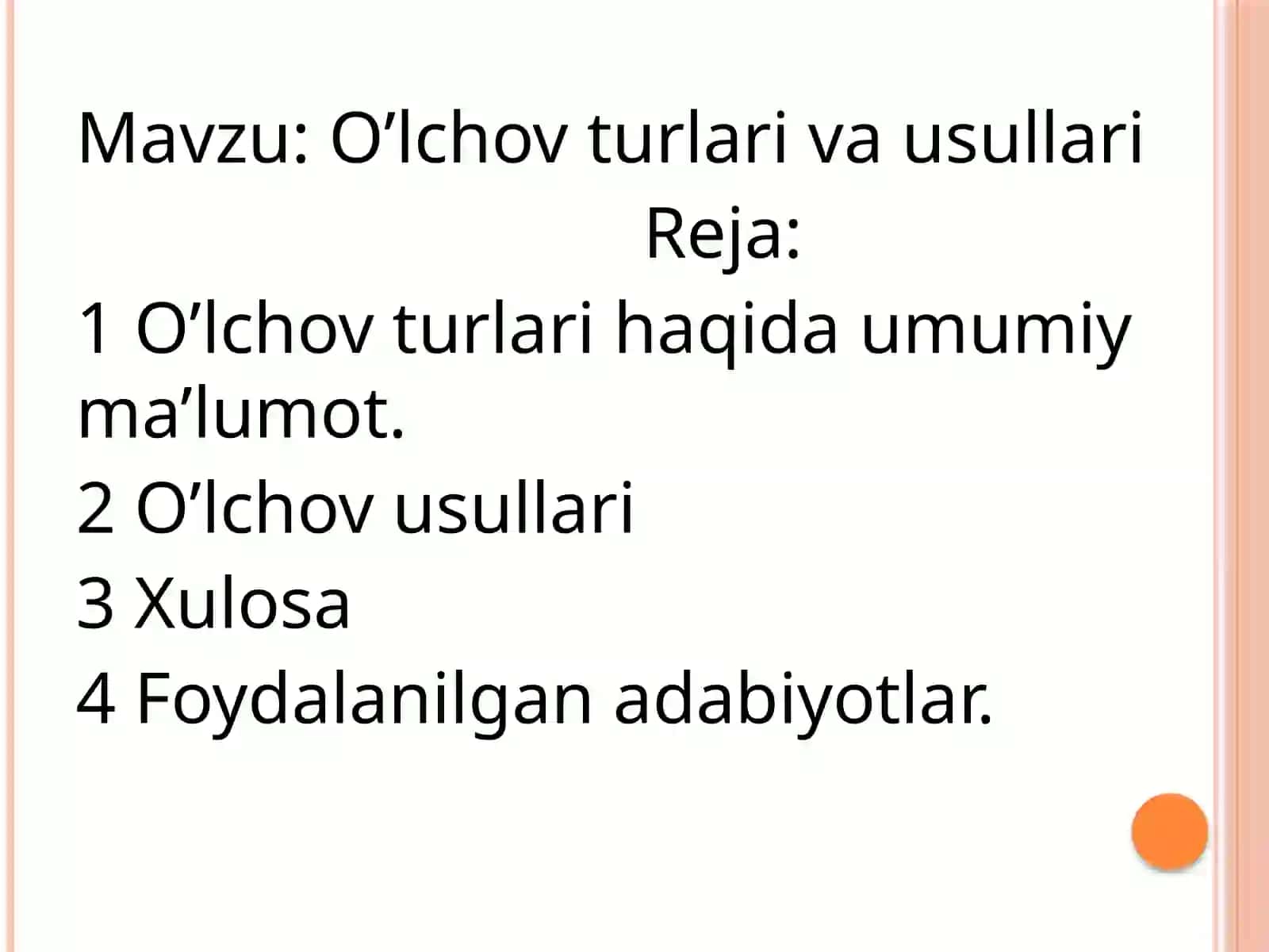 Elektr O’lchovlari fanidan tayyorlagan 2