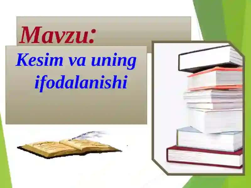 Kesim va uning ifodalanishi 2