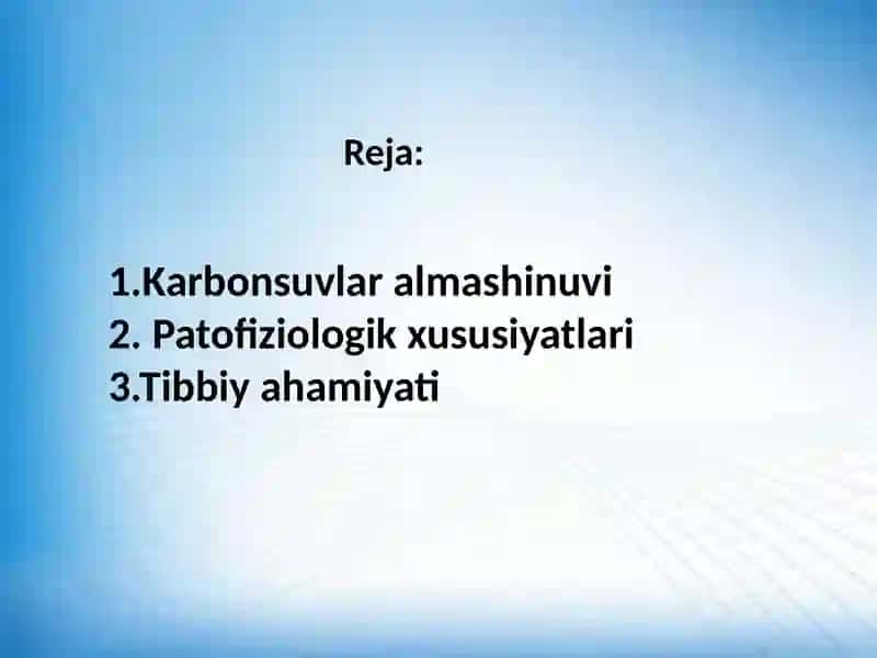 Karbonsuvlar Almashinuvining Patofiziologik Asoslari 2