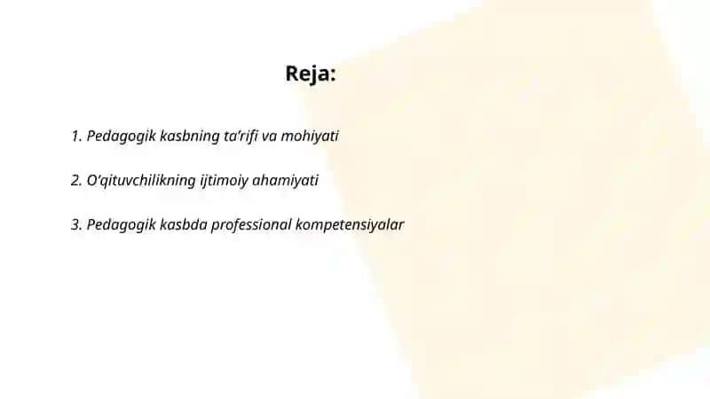 Pedagogik kasbning mohiyati 2