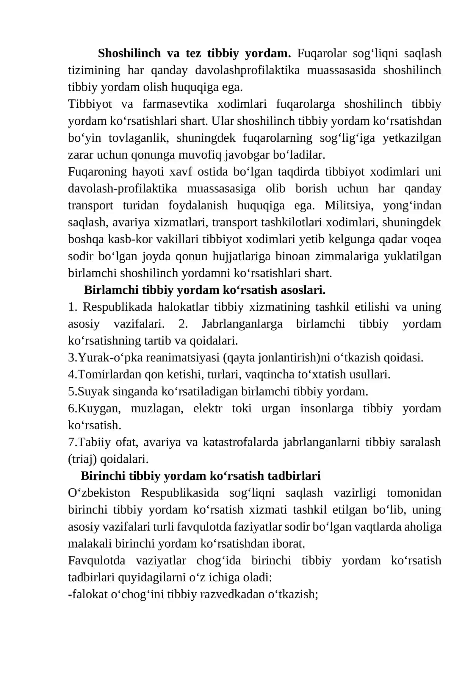 Birlamchi tibbiy yordam ko‘rsatish asoslari 2