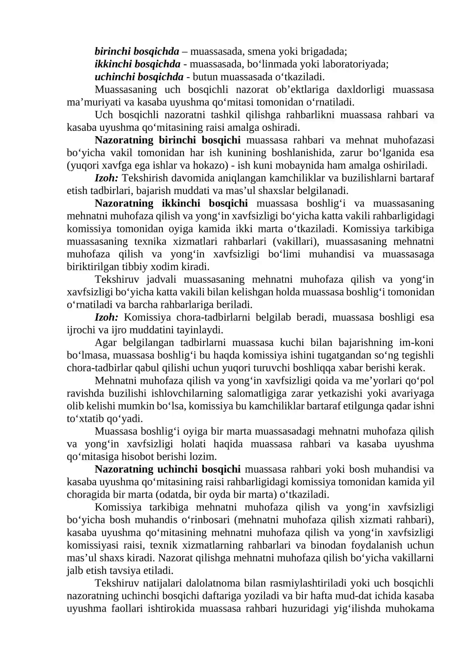 Xavfsiz faoliyatni tashkil qilishda xodimlar bilimini tekshirish va o’qitish 2