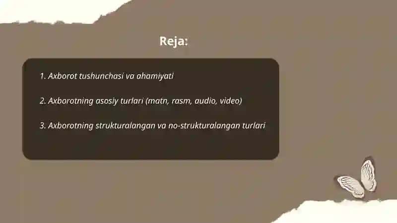 Axborot va uning turlari 2