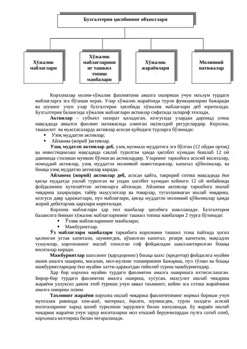 Бухгалтерия ҳисобининг предмети 2