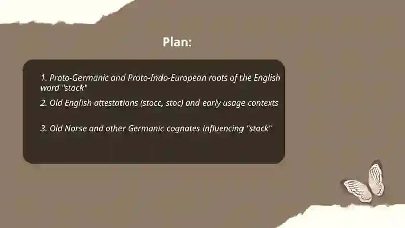 Etymological survey of the English word stock 2