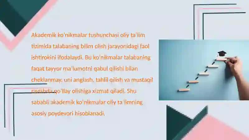 Akademik ko‘nikmalar tushunchasi va uning oliy ta’limdagi ahamiyati 2