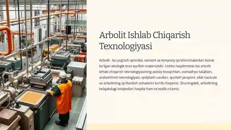 Arbolit Ishlab Chiqarish Texnologiyasi 2