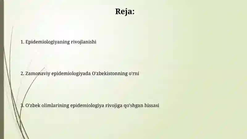 Epidemiologiya fani rivojlanishi 2