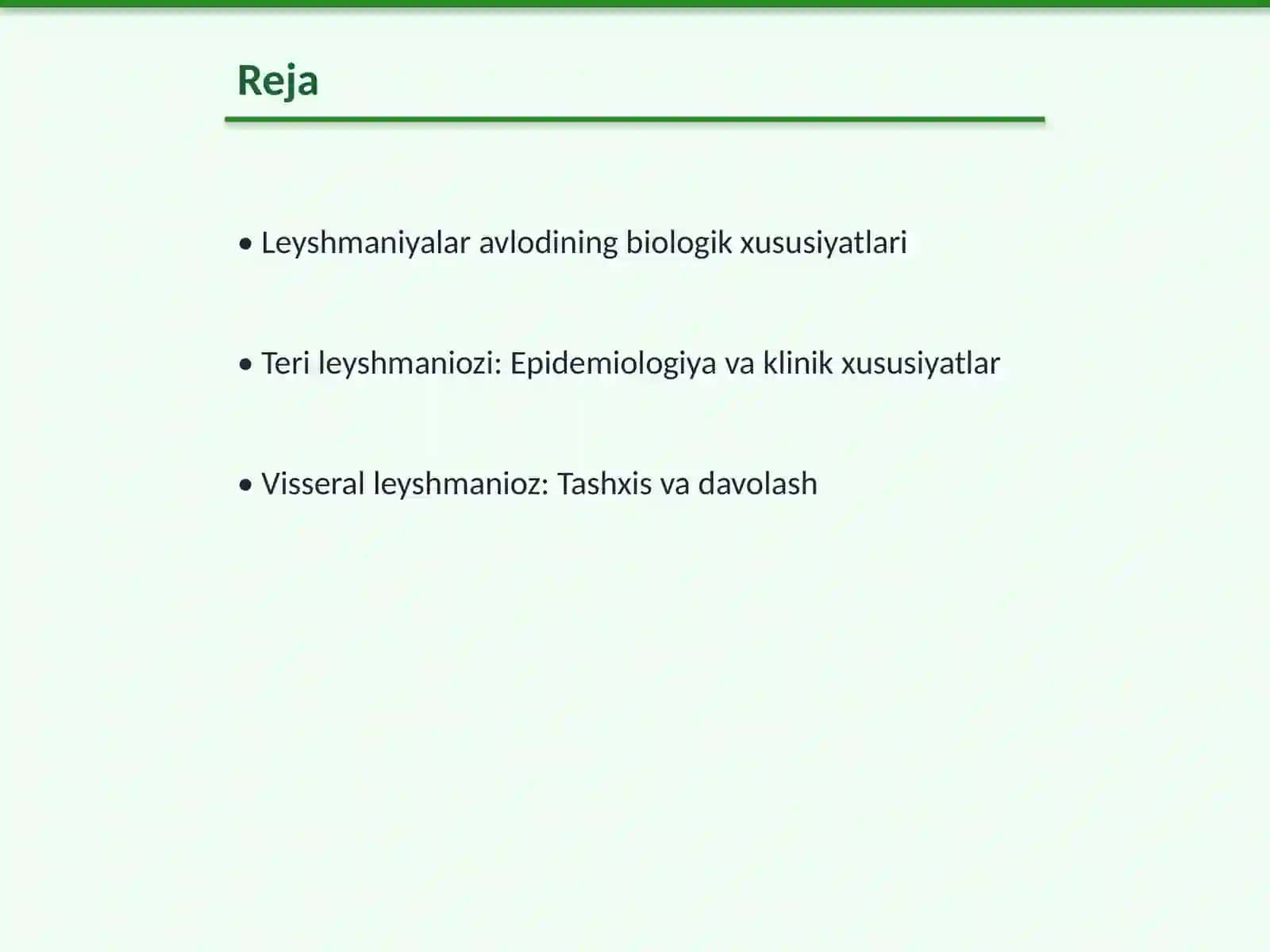 Leyshmaniyalar avlodi Teri visseral leyshmaniozining qózğatuvchilari 2
