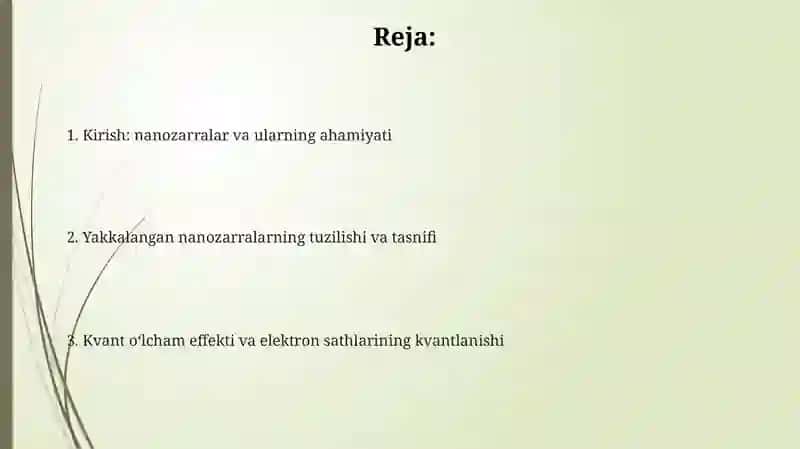 Yakkalangan nanozarrachaxossalari 2