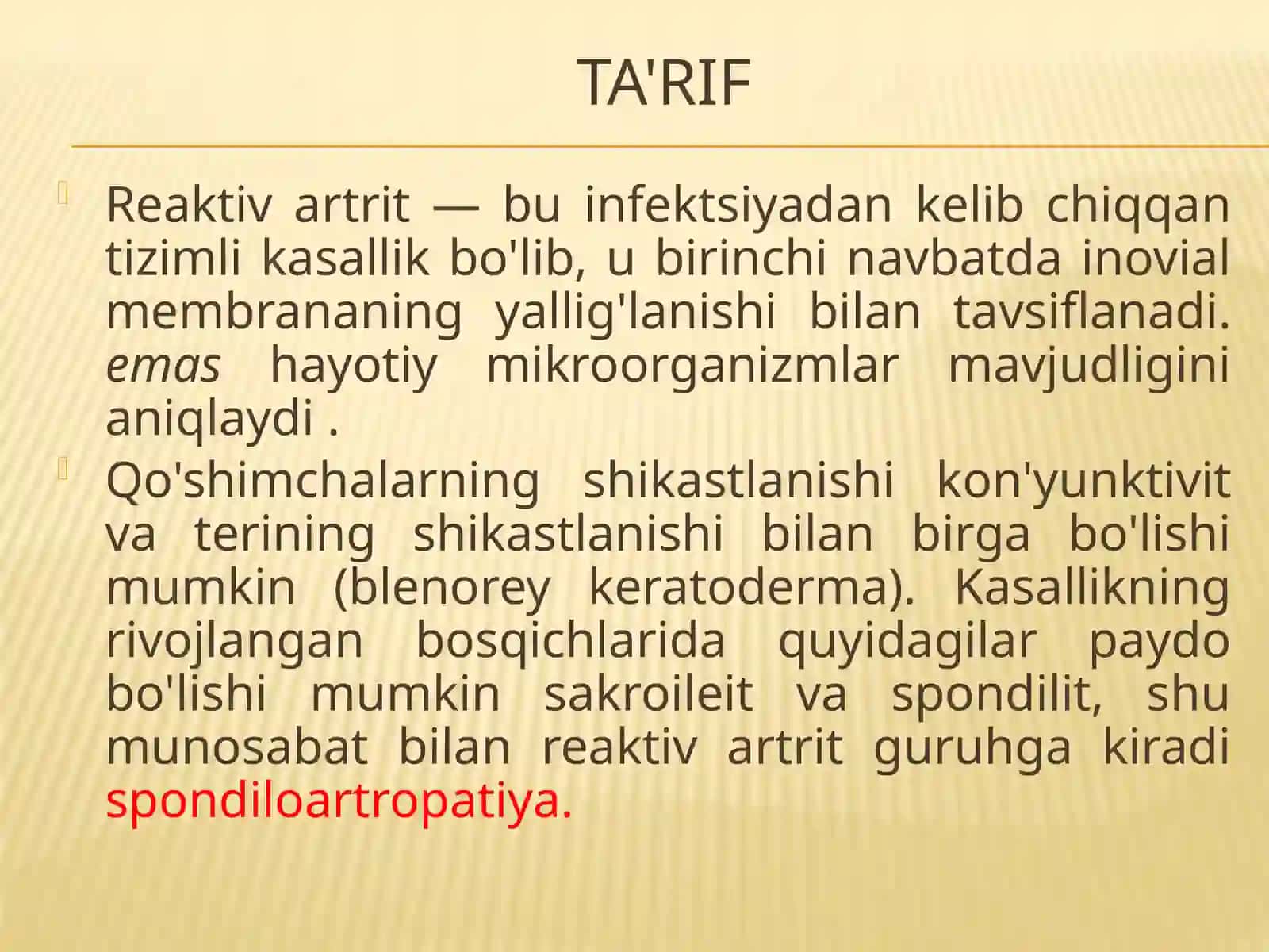REAKTIV ARTRIT 2