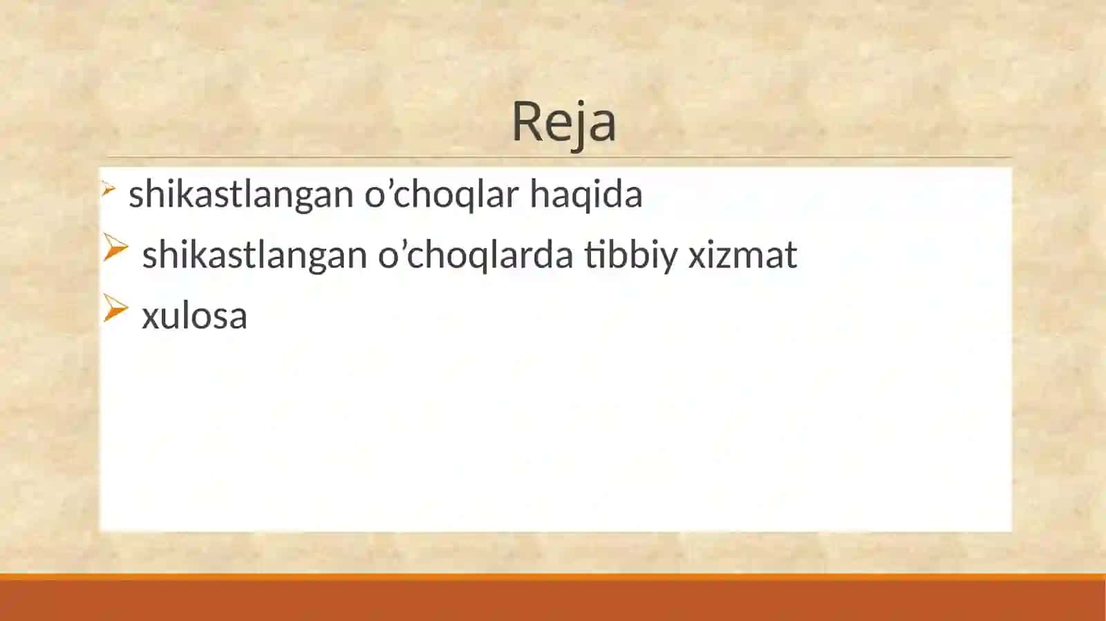 shikastlangan o‘choqlarda tibbiy yordamni tashkil qilish 2