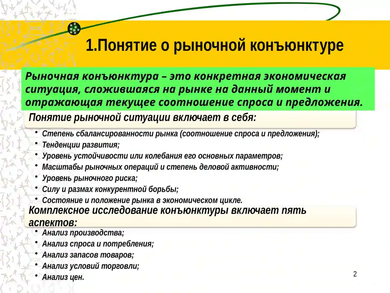 Тема 7. Исследование и прогнозирование рыночной конъюнктуры 2