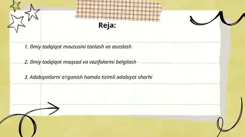 Ilmiy tadqiqot ishlarini tashkil etish 2