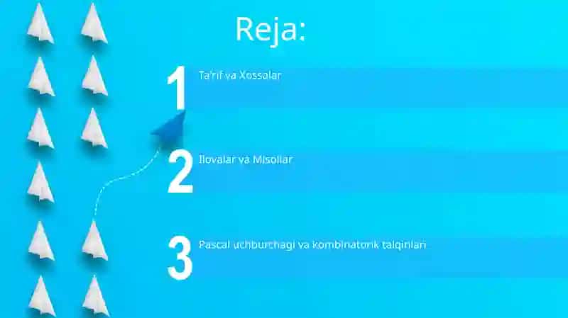 Binomial koeffitsientlar 2