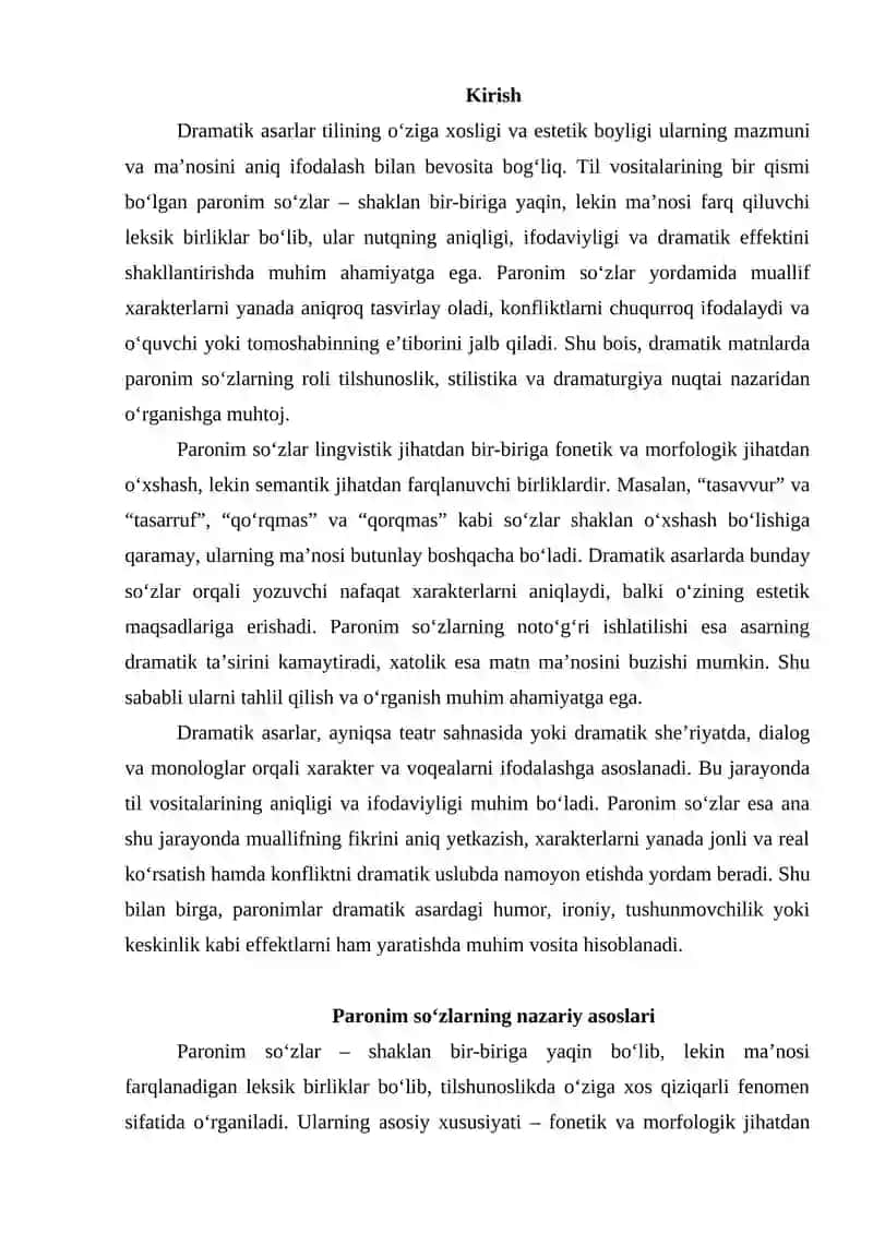 Dramatik asarlarda paronim soʻzlar 2