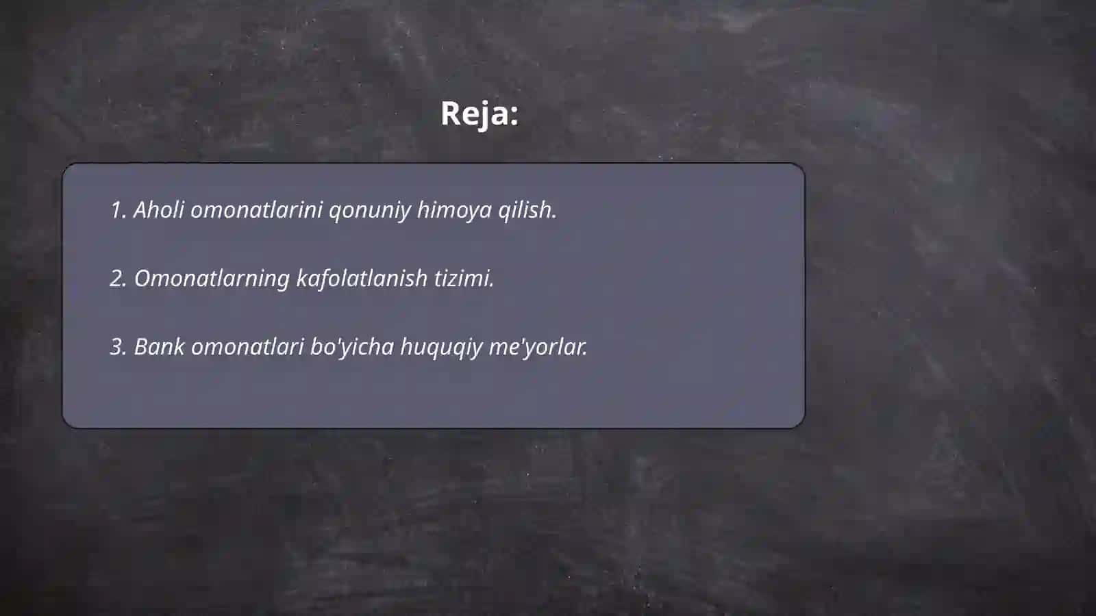 Aholi omonatlarini kafolatlashning huquqiy asoslari 2