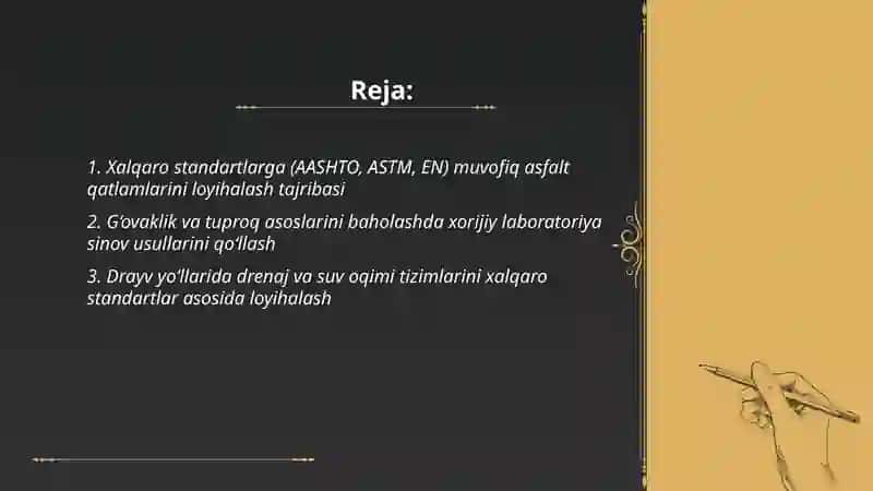 Yo‘l qurilishida xorij standartlarini qo‘llash tajribasi 2