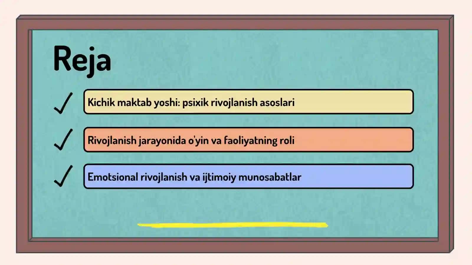 Kichik maktab yoshi davrida psixik rivojlanish xususiyatlari (TAQDIMOT) 2