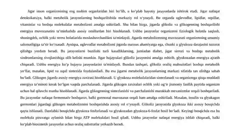 Boshqarilishi Jigarning Glikoliz va Glikogen 2