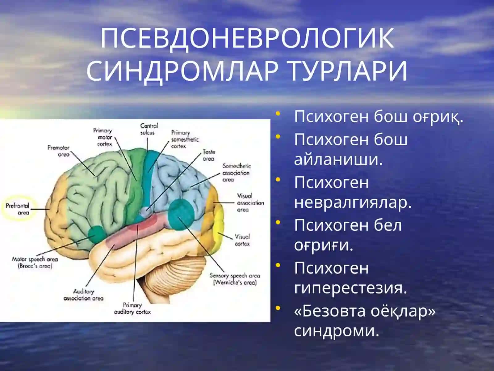 Психосоматик тиббиёт: Псевдоневрологик синдромлар(боши) 2