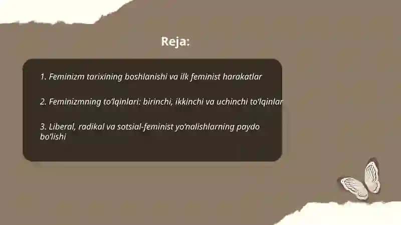 Feminizm va gender nazariyalarining genezisi va rivojlanishi 2