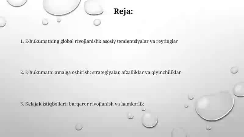 Elektron hukumatni joriy etishning jahon tajribasi 2