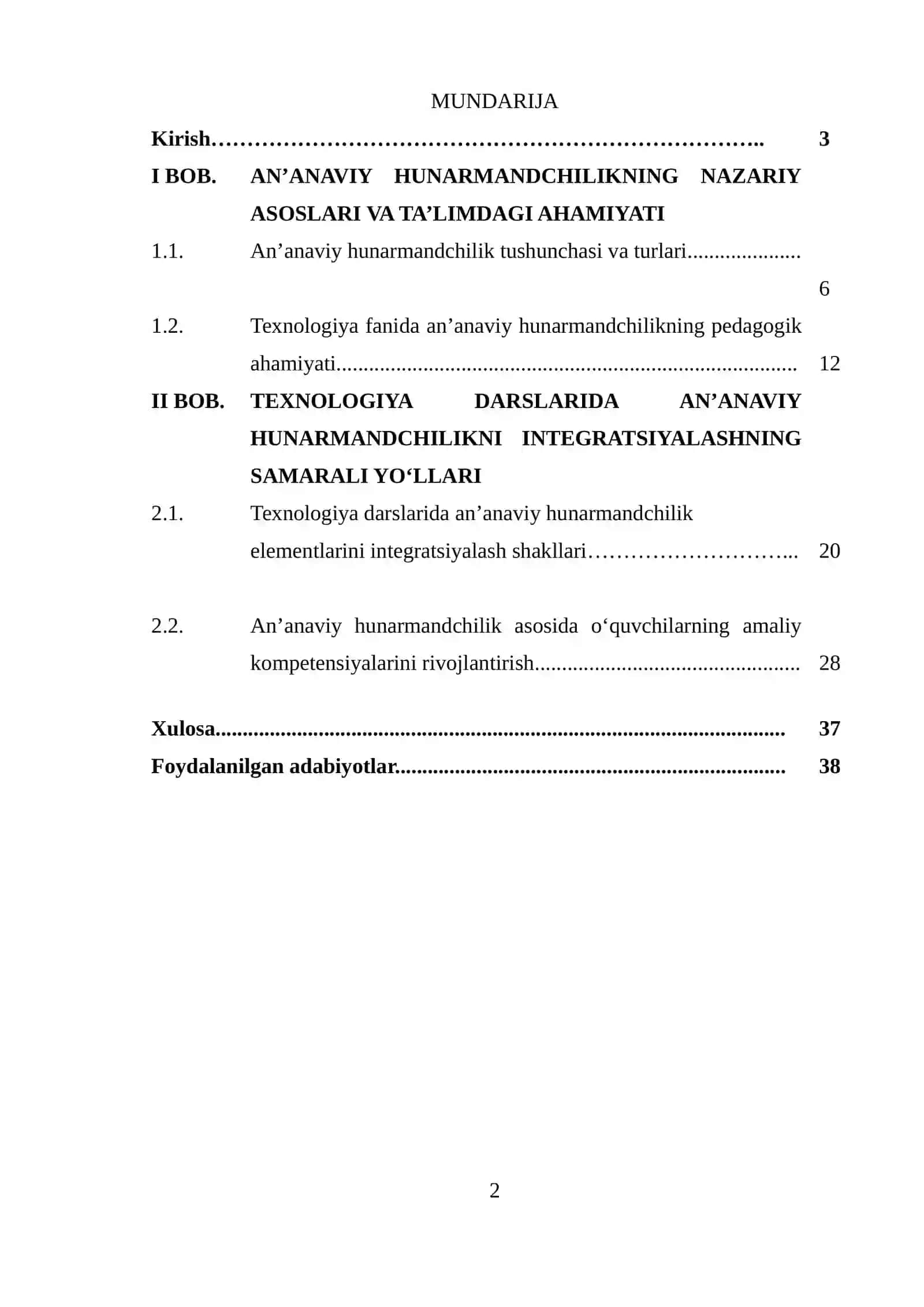 An’anaviy hunarmandchilikni texnologiya darslarida integratsiyalashning samarali yoʻllari 2