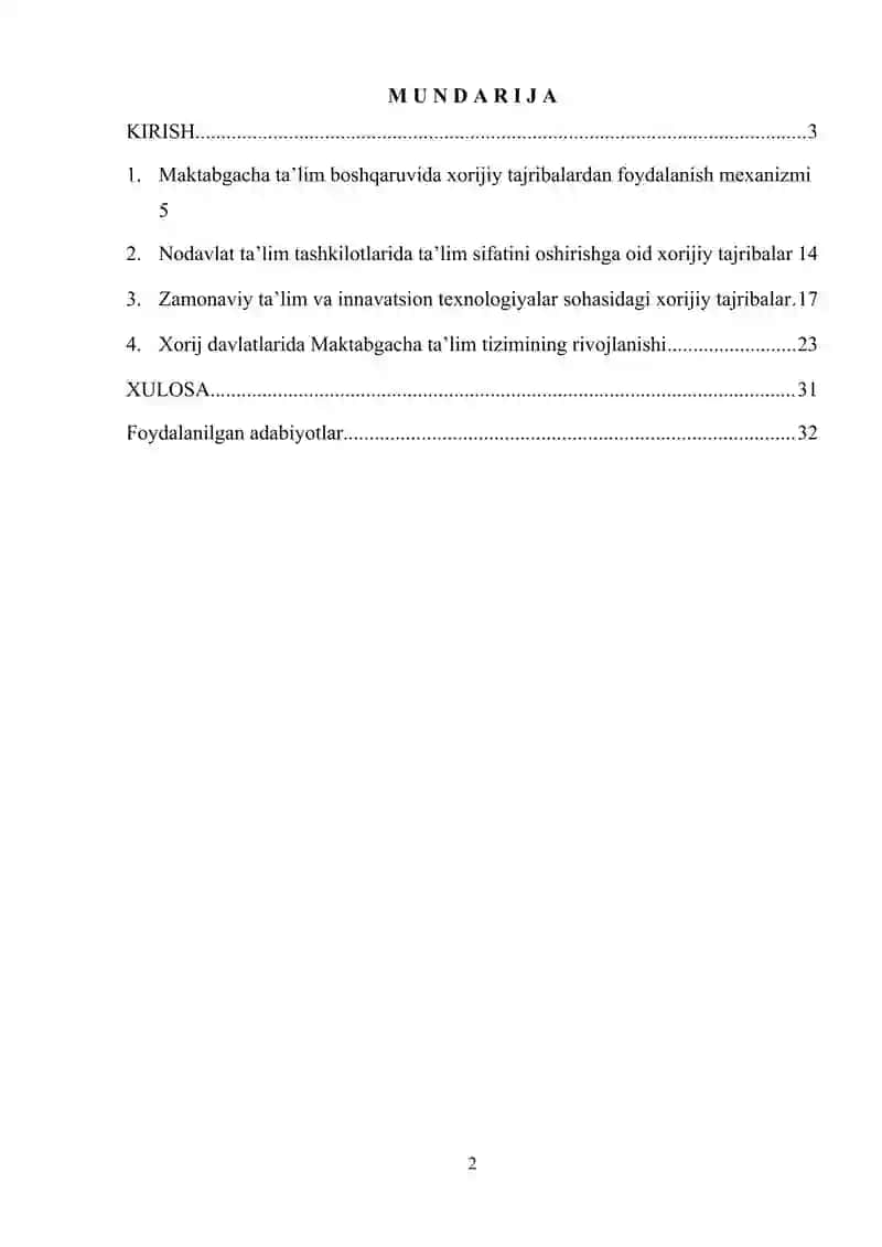 Maktabgacha ta’limga zamonaviy yondashuvda xorijiy tajribalar 2