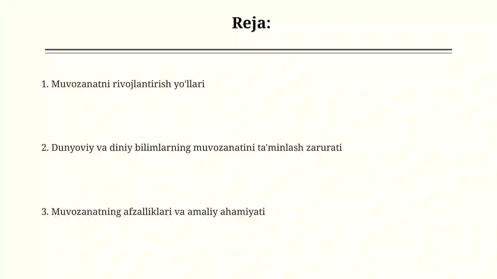 Dun’yoviy va diniy bilimlar mutanosibligini ta’minlashning ahamiyati 2