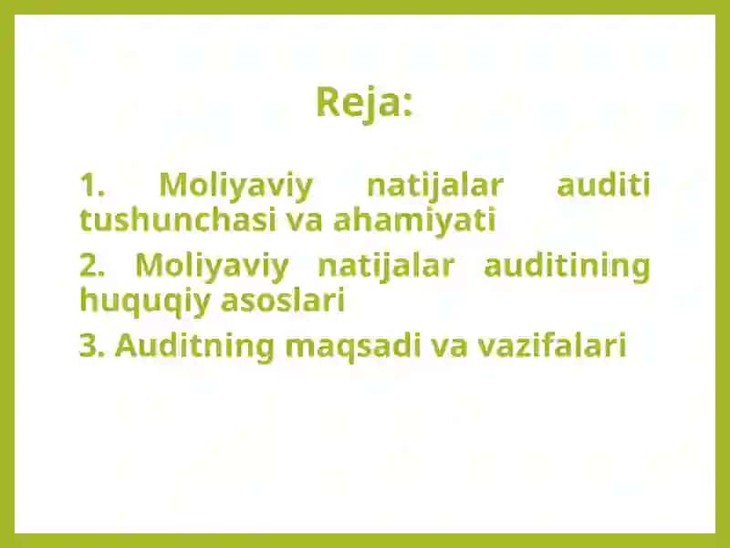Ma'sulyati cheklangan jamiyatlarda moliyaviy natijalar auditi 2