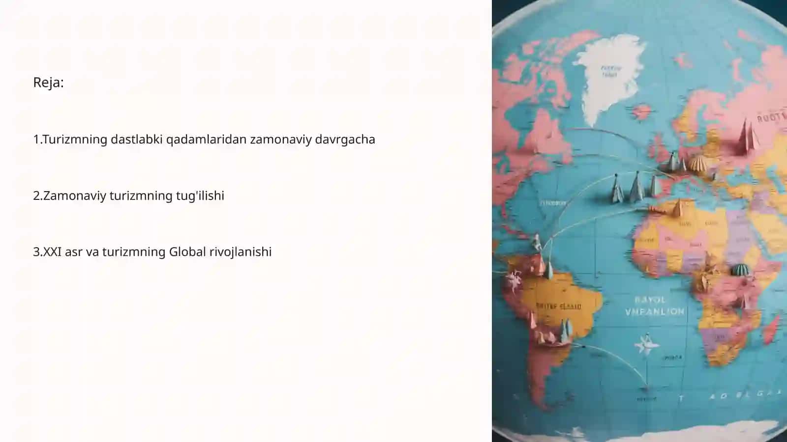 Xalqaro turizm tarixi va rivojlanishi 2