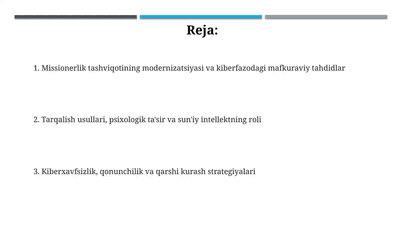 Missionerlik targ’iboti uslub va vositalarning zamonaviylashuvi,kiber makonda mafkuraviy tahdidlar 2