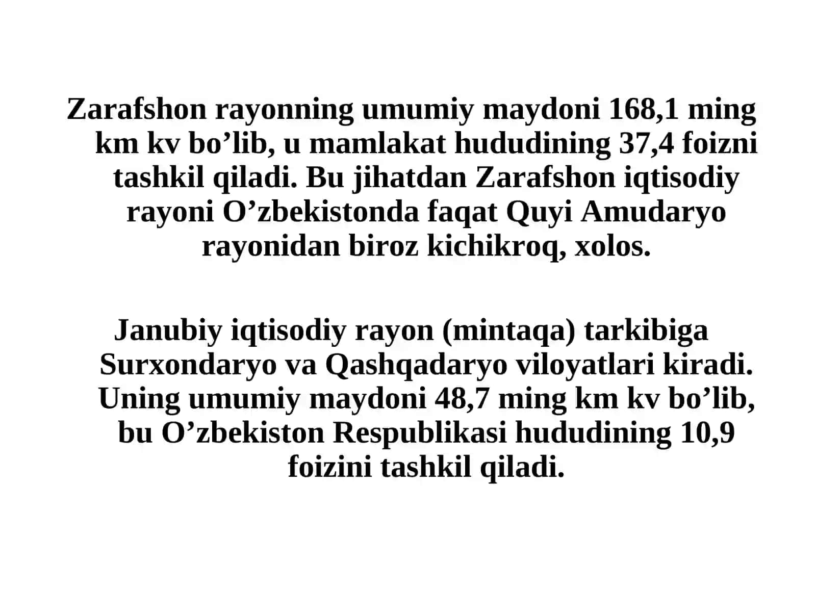 Hududiy majmualar va shaharlar rivojlanishi 2